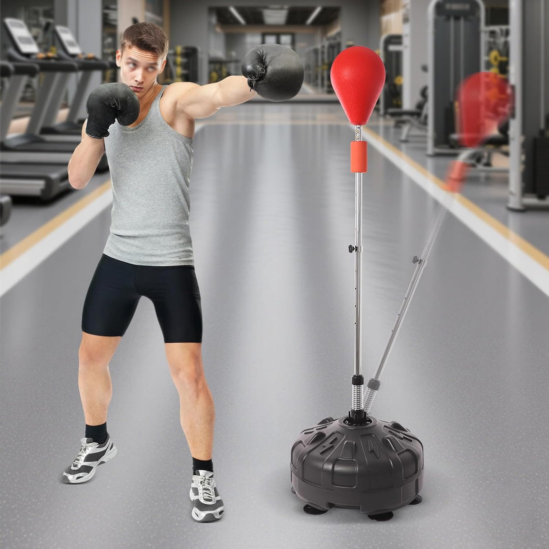 Boxsack Erwachsene Stehend Boxball Set Boxsack für Erwachsene Höhenverstellbarer Boxrahmen 120-160 c