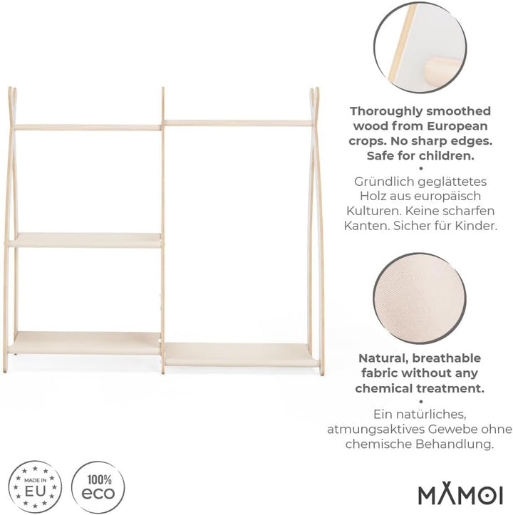 MAMOI Kleiderstange Baby Kinderzimmer, Kinderkleiderstange, Kindergarderobe | Kleiderstange Baby Kin