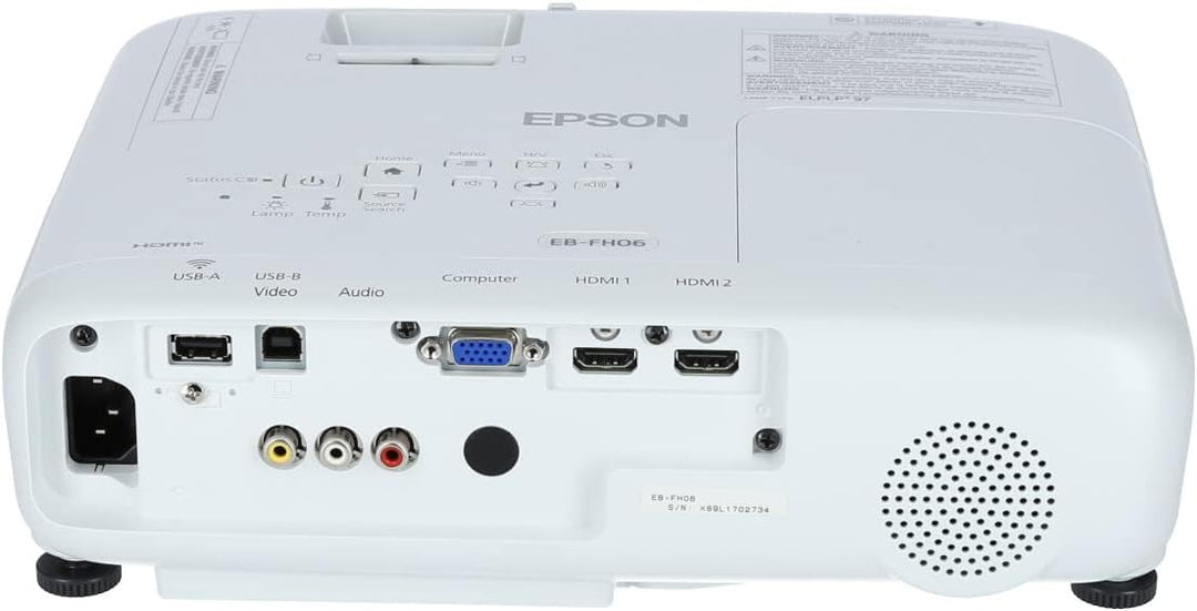 Epson EB-FH06 3LCD-Projektor (Full HD 1.920x1.080p, 3.500 Lumen Weiss- und Farbhelligkeit, Kontrastv