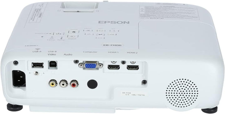 Epson EB-FH06 3LCD-Projektor (Full HD 1.920x1.080p, 3.500 Lumen Weiss- und Farbhelligkeit, Kontrastv