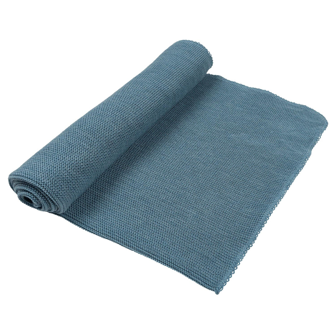 Reiff Baby-Wickeldecke, 100% Bio-Merinowolle, leicht und weich (Aqua), Aqua