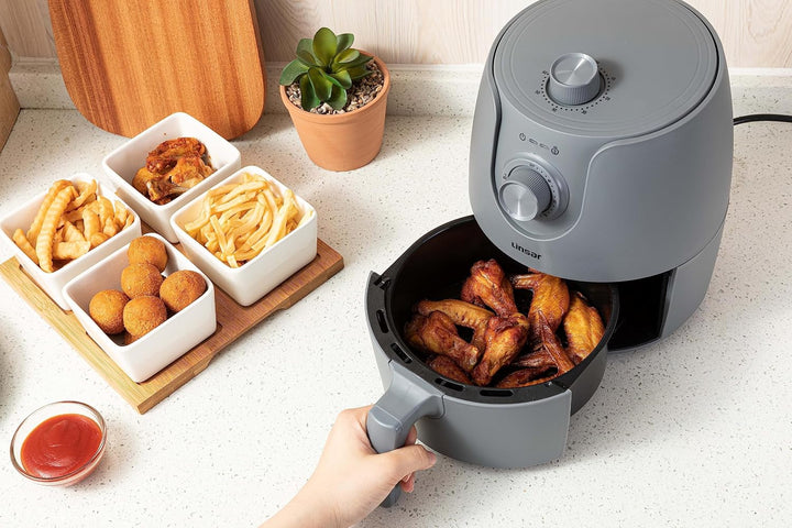 Mini Heissluftfritteuse - 1,8L - Airfryer mit Timer und Warmhaltefunktion - Temperatur wählbar - Ene