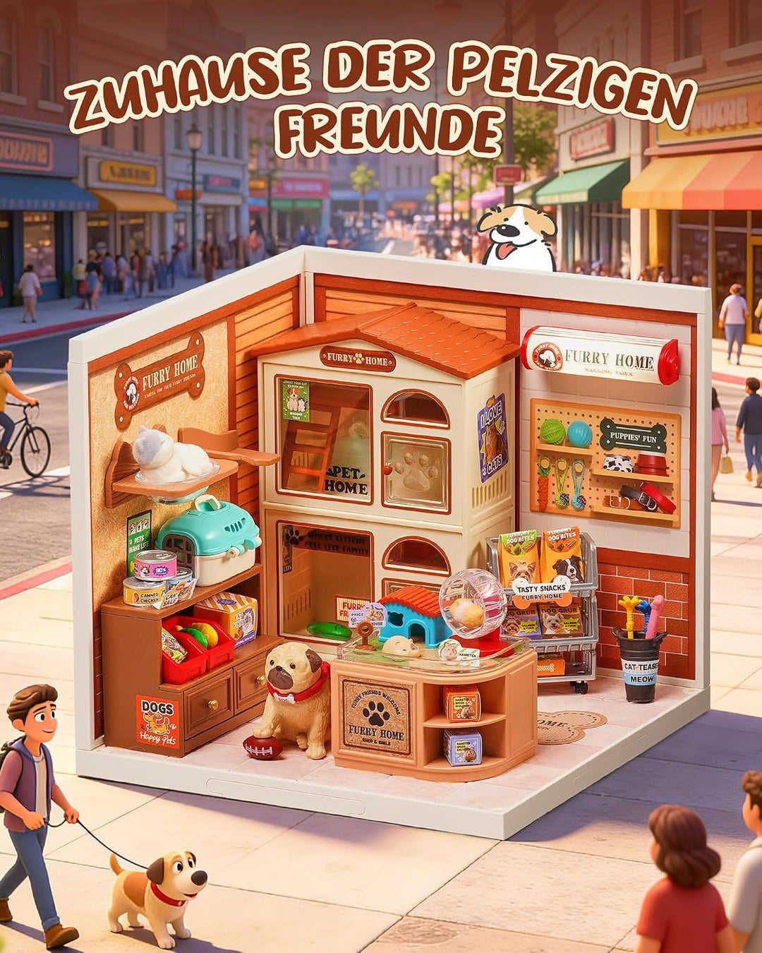 Rolife Super Creator DIY Miniature House Miniatur Haus Bausatz Selber Bauen Deko für Schreibtisch Bü