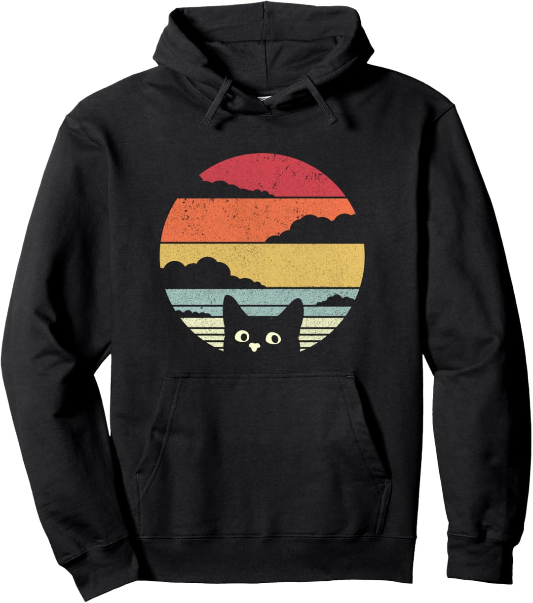 Retro Katze, Cat Jahrgang Pullover Hoodie