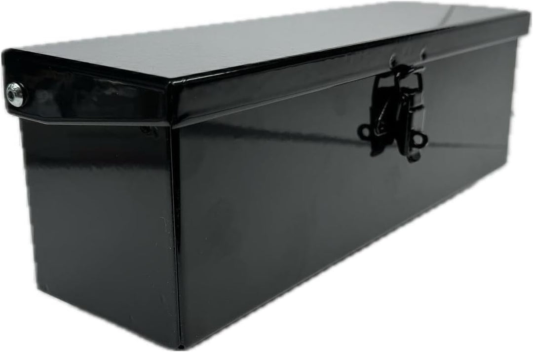 Werkzeugkasten aus gebogenem Blech, geschweisst, robust, vorlackiert, schwarz, 310 x 90 x 100 mm für