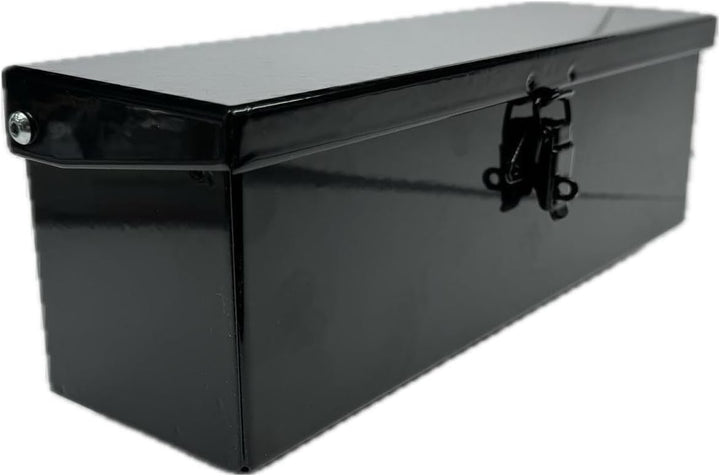 Werkzeugkasten aus gebogenem Blech, geschweisst, robust, vorlackiert, schwarz, 310 x 90 x 100 mm für