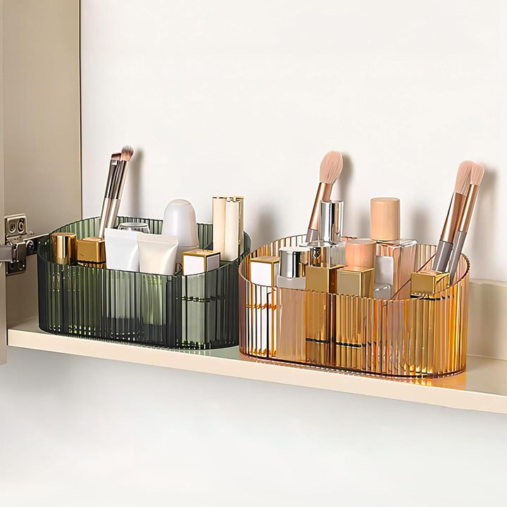 DASITON Make up Kosmetik Organizer,Pinsel Organizer mit 5 Fächern,Acryl Kosmetik Aufbewahrung mit Gr