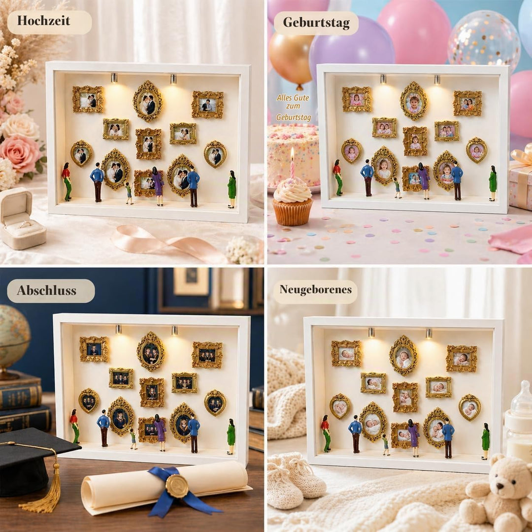 DIY Mini Museum Silhouette Box, DIY Mini Museum Bilderrahmen, Mini Bilderrahmen Vintage, Set mit 11