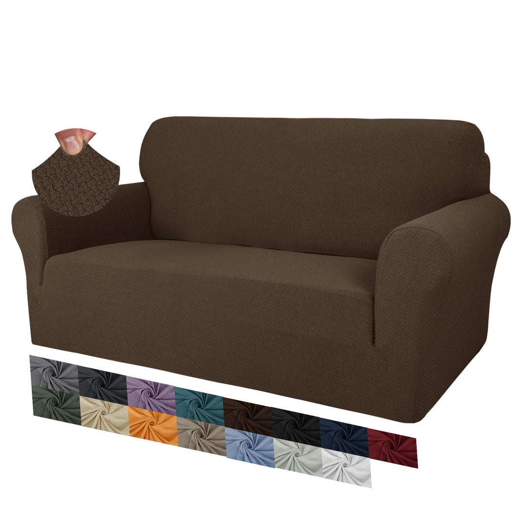 MAXIJIN Creative Jacquard Couchbezüge für 2-Sitzer, Super Stretch rutschfeste Liebessitz Sofabezug f