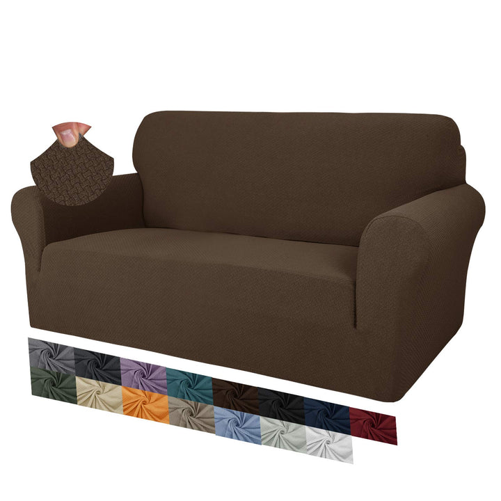 MAXIJIN Creative Jacquard Couchbezüge für 2-Sitzer, Super Stretch rutschfeste Liebessitz Sofabezug f