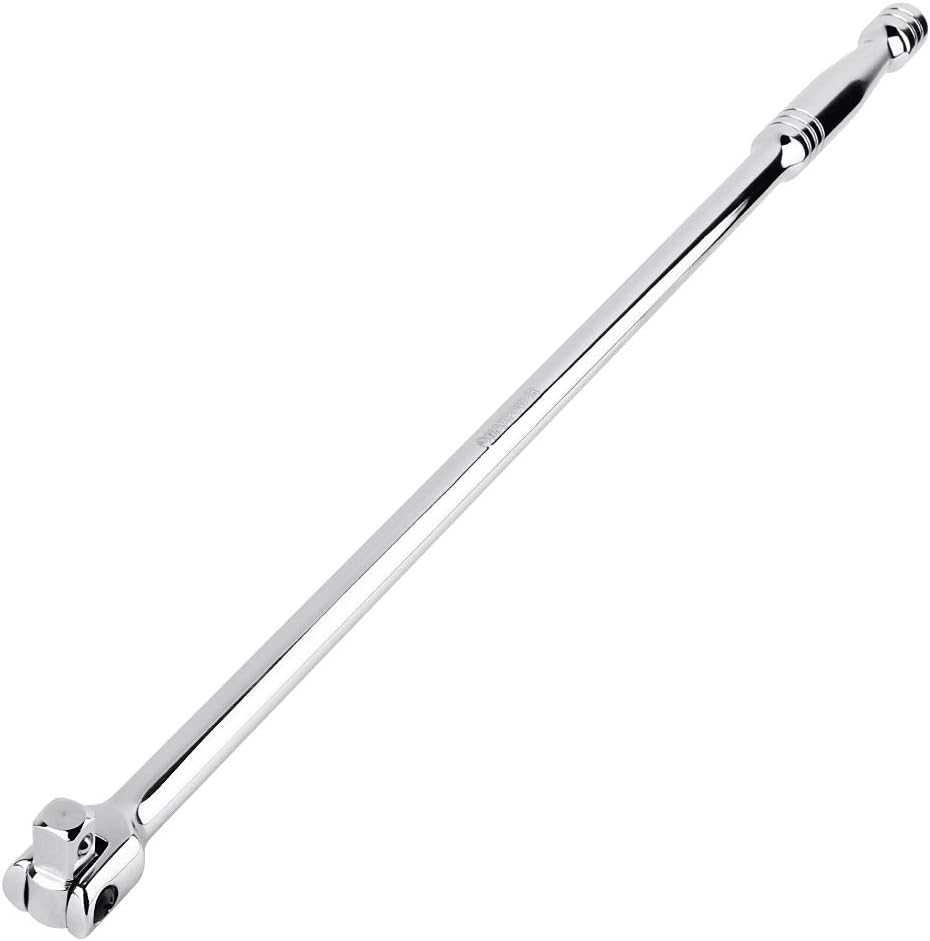 MAXPOWER 600mm/24 Breaker Bar Gelenkgriff Drehgriff mit 1/2" Antriebskopf,Schiebegriff mit Gelenk, E