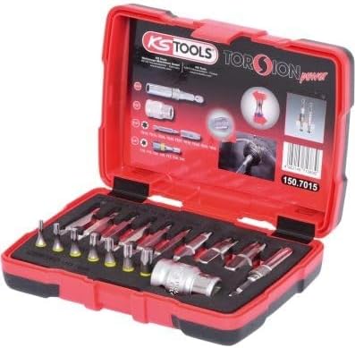 KS Tools 150.7015 1/4" + 10 mm Spezial-TX-Schrauben-Ausdreher-Satz, 18-teilig