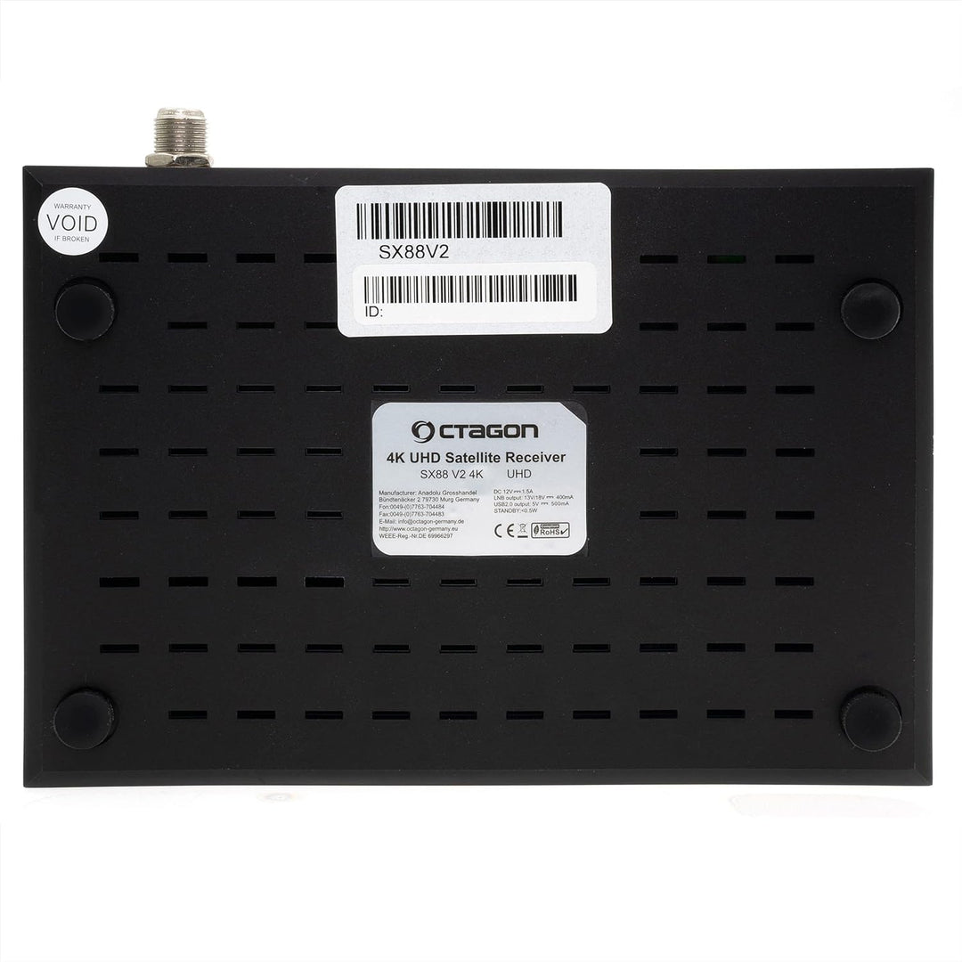 OCTAGON SX88 V2 (Version 2) 4K UHD S2+IP 1xDVB-S2 E2 Linux Smart TV Sat Receiver, Multiboot SW: Defi