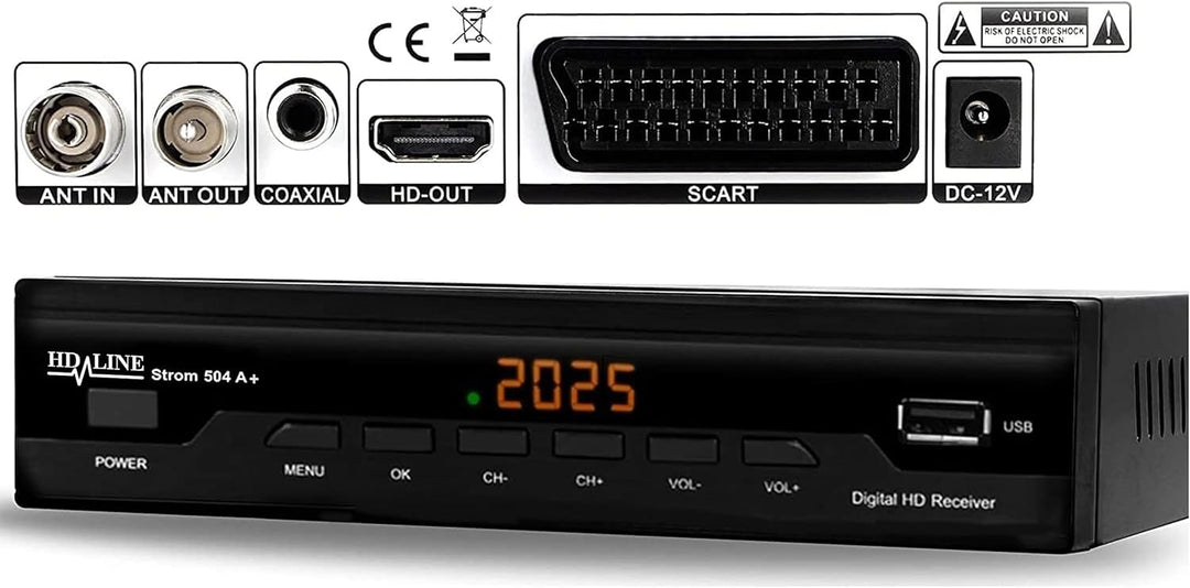Strom 504 Decodeur TNT Terrestre - 1080P HD / DVB-T2 / H.264 / MPEG-4