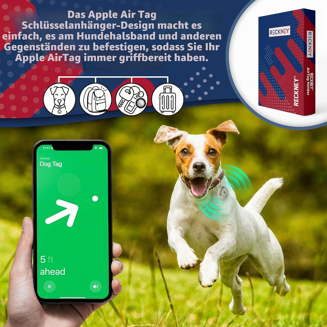 AirTag-Schlüsselanhänger aus Metall, kompatibel mit Apple AirTag, Airtag-Stossstange, Apple AirTag-H