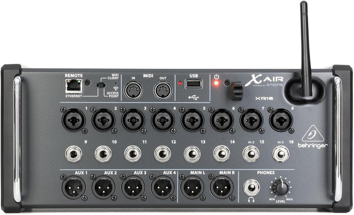 Behringer X AIR XR16 Digitalmixer mit 16 Eingängen für iPad/Android-Tablets mit 8 programmierbaren M