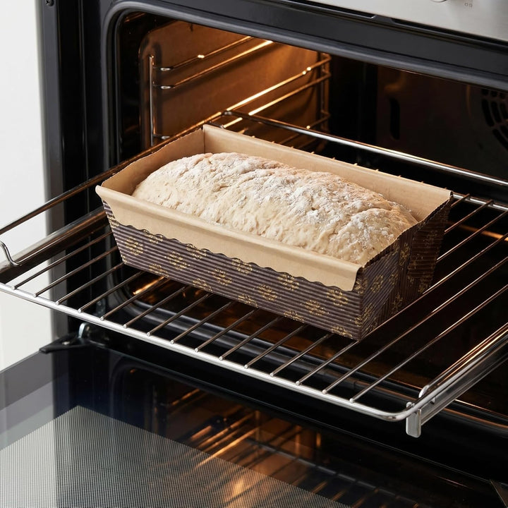 25 Stück Papier-kastenformen zum Backen von Mini-kastenformen, Ölbeständige Papier-kuchenhalter, Sta