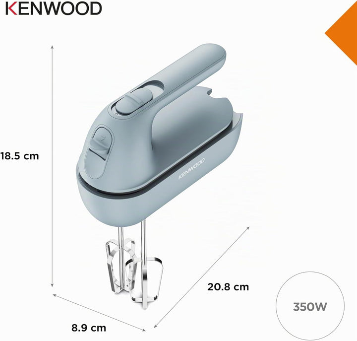 Kenwood Handmixer QuickMix Go HMP40.000GY, tragbar dank integriertem Koffer, Inklusive Edelstahl Sch