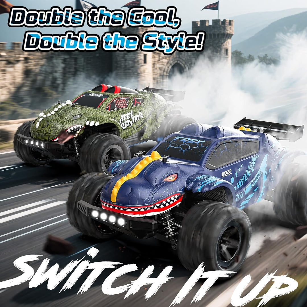 DEERC 9308E Ferngesteuertes Auto 1:16 All Terrain Fast RC Monster Truck 40 KPH, 2,4 GHz 4WD High Spe