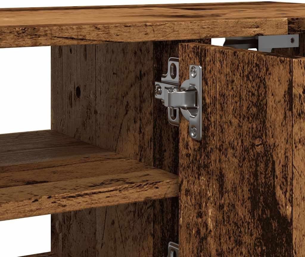 vidaXL Wandschrank Altholz-Optik 101x30x29 cm Holzwerkstoff, Schrank, Wohnzimmerschrank, Lagerschran