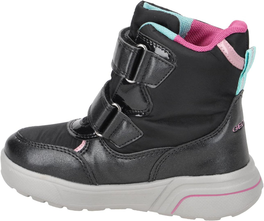 Geox Mädchen J Sveggen Girl B ABX Stiefeletten 27 EU Black Multicolor, 27 EU Black Multicolor