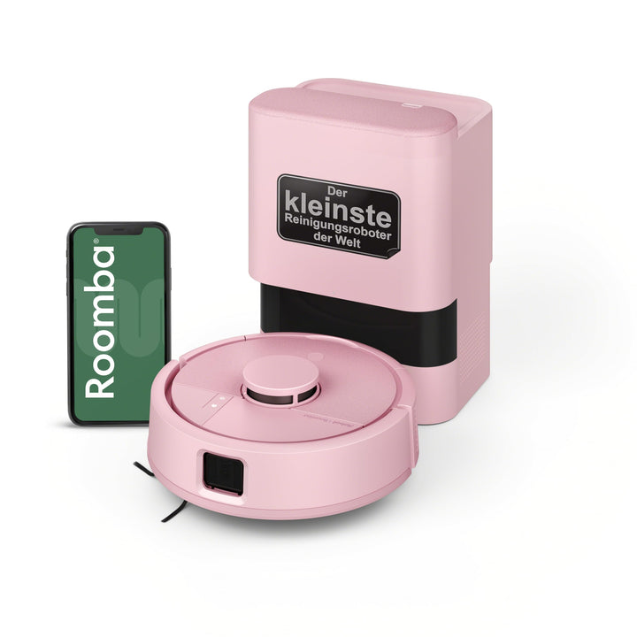 iRobot Roomba® Mini Saug- & Wischroboter + AutoEmpty™ Dock, Rosa, Rosa