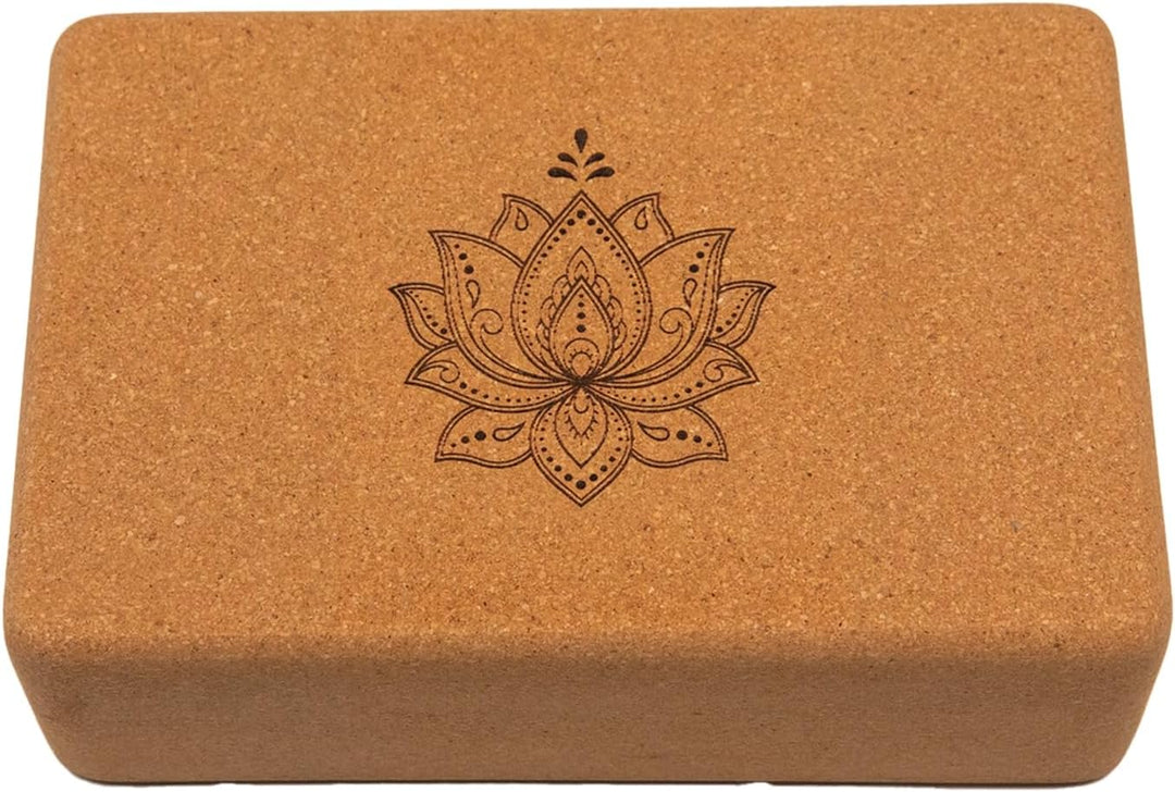Yoga Blöcke aus Kork | 2er Set | 22,5 x 15 x 7,5 cm | abgerundete Kanten | rutschfest &amp; robust | Yog