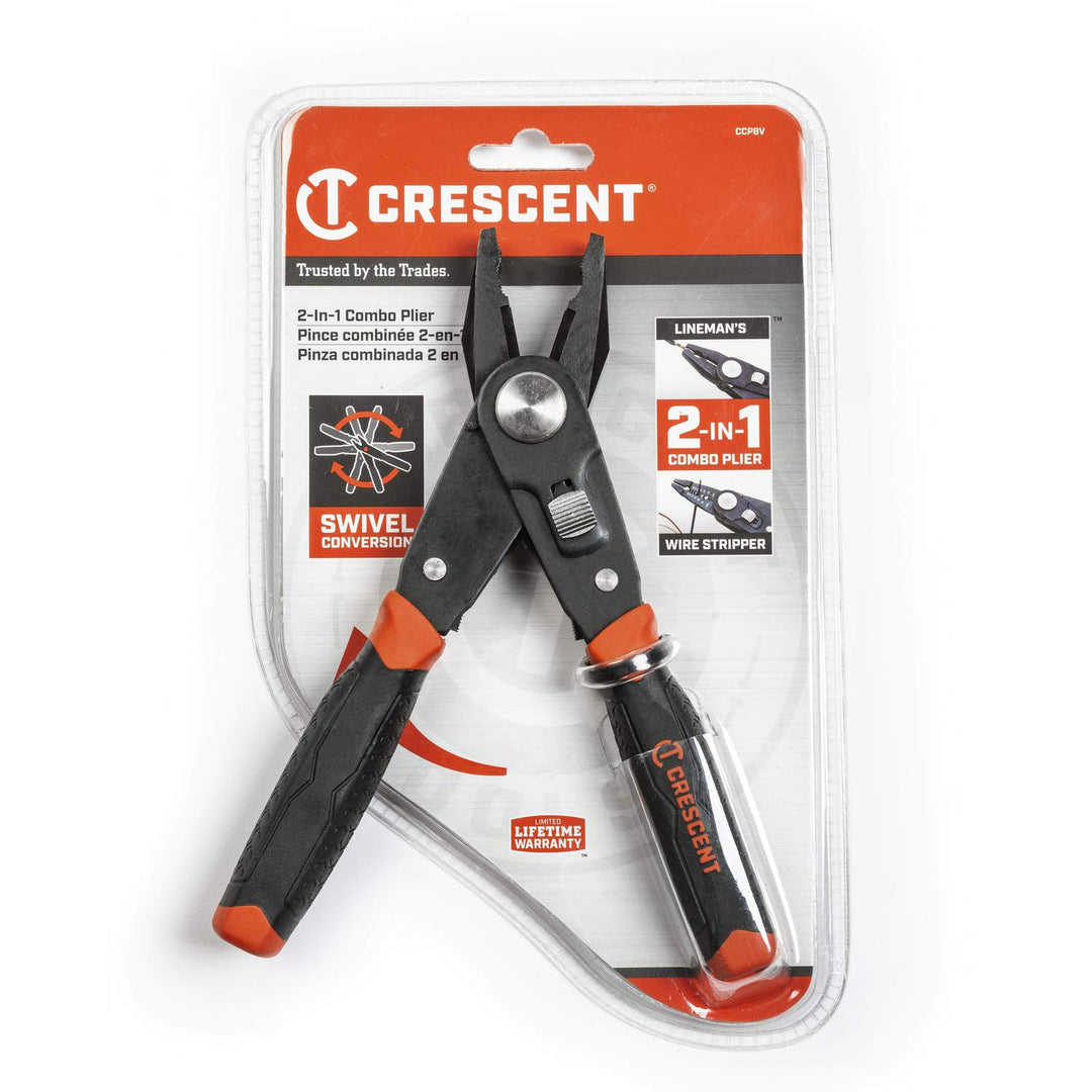 Crescent CCP8V 2 in 1 kombinierte Linesman-Zange und Abisolierzange aus zwei Materialien