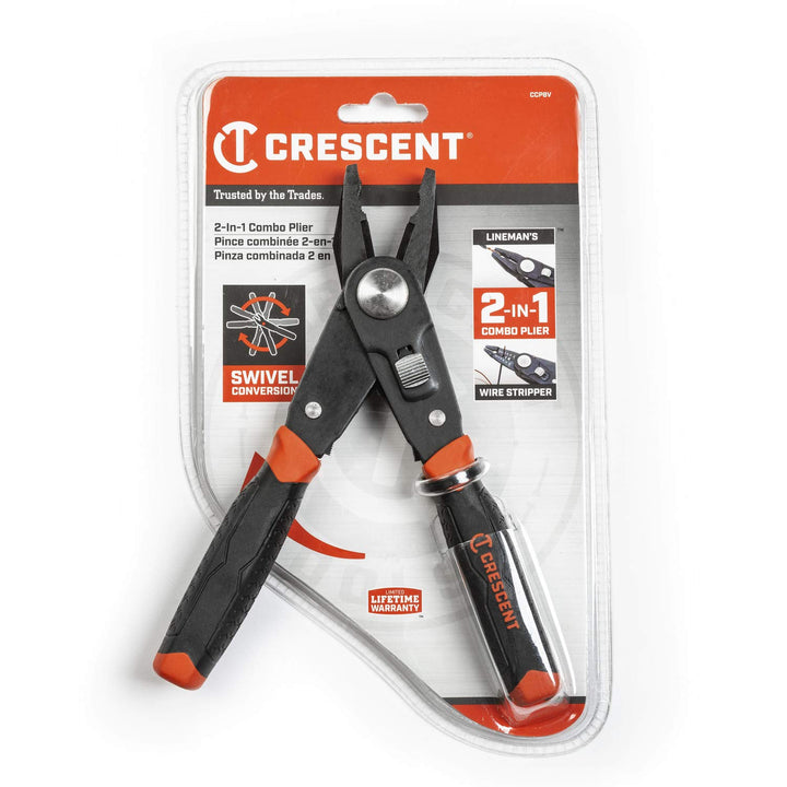 Crescent CCP8V 2 in 1 kombinierte Linesman-Zange und Abisolierzange aus zwei Materialien