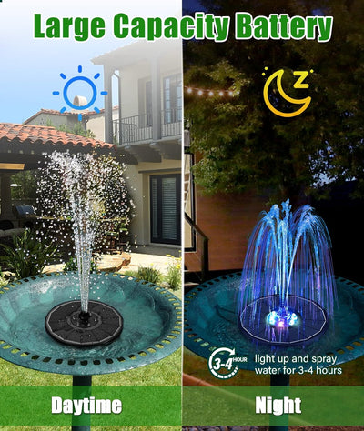 SZMP Solar Springbrunnen für aussen 100% Glas 2023 Upgraded,3.5W Solar Teichpumpe mit 8 Effekte Sola