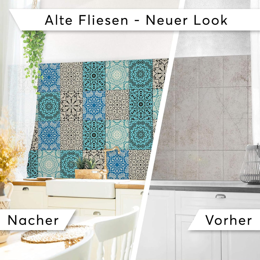 CREATISTO Klebefliesen Stickerfliesen Fliesenfolie - Stylische Sticker Aufkleber für Fliesen I Klebe