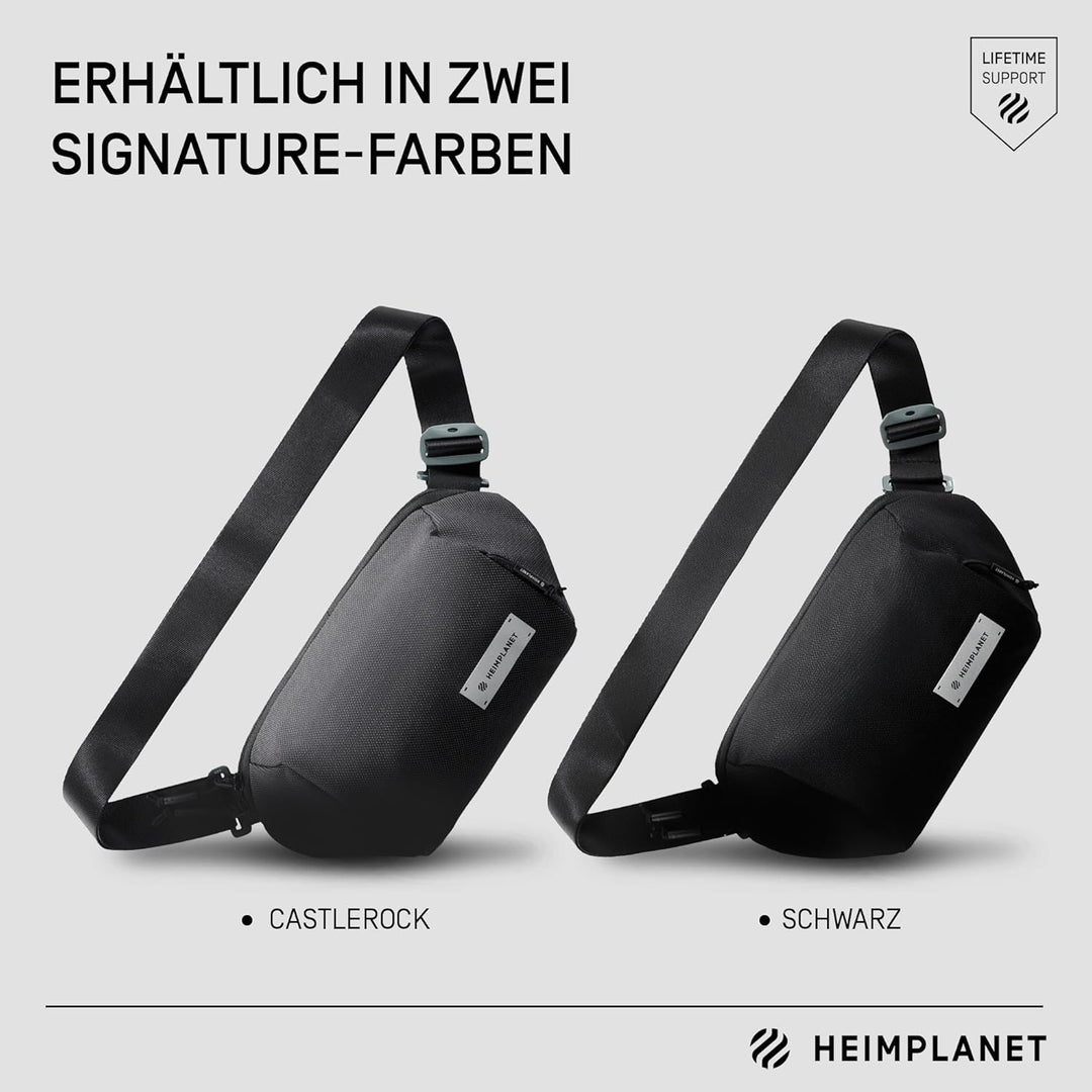 HEIMPLANET Original | Transit Line Sling Pocket | Wasserfeste Hüfttasche aus hochwertigem DYECOSHELL