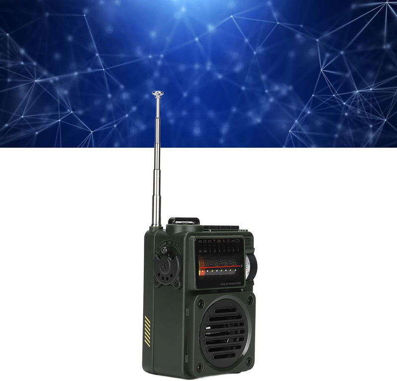 HRD 700 Music Player, Vollband Rundfunkempfangsradio mit Eingebauter 1000 mAh Lithiumbatterie, Bluet