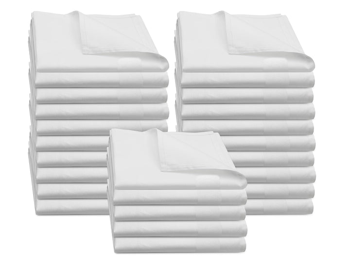 ZOLLNER 25er Set Mundservietten 100% Baumwolle, 50x50 cm, Weiss 25er Set 50x50 cm Weiss, 25er Set 50