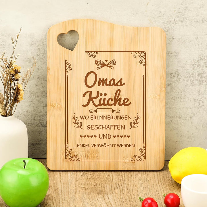Tulolvae Oma Geschenk, Bambus Schneidebrett Geschenke für Beste Oma zum Geburtstag Muttertag Weihnac