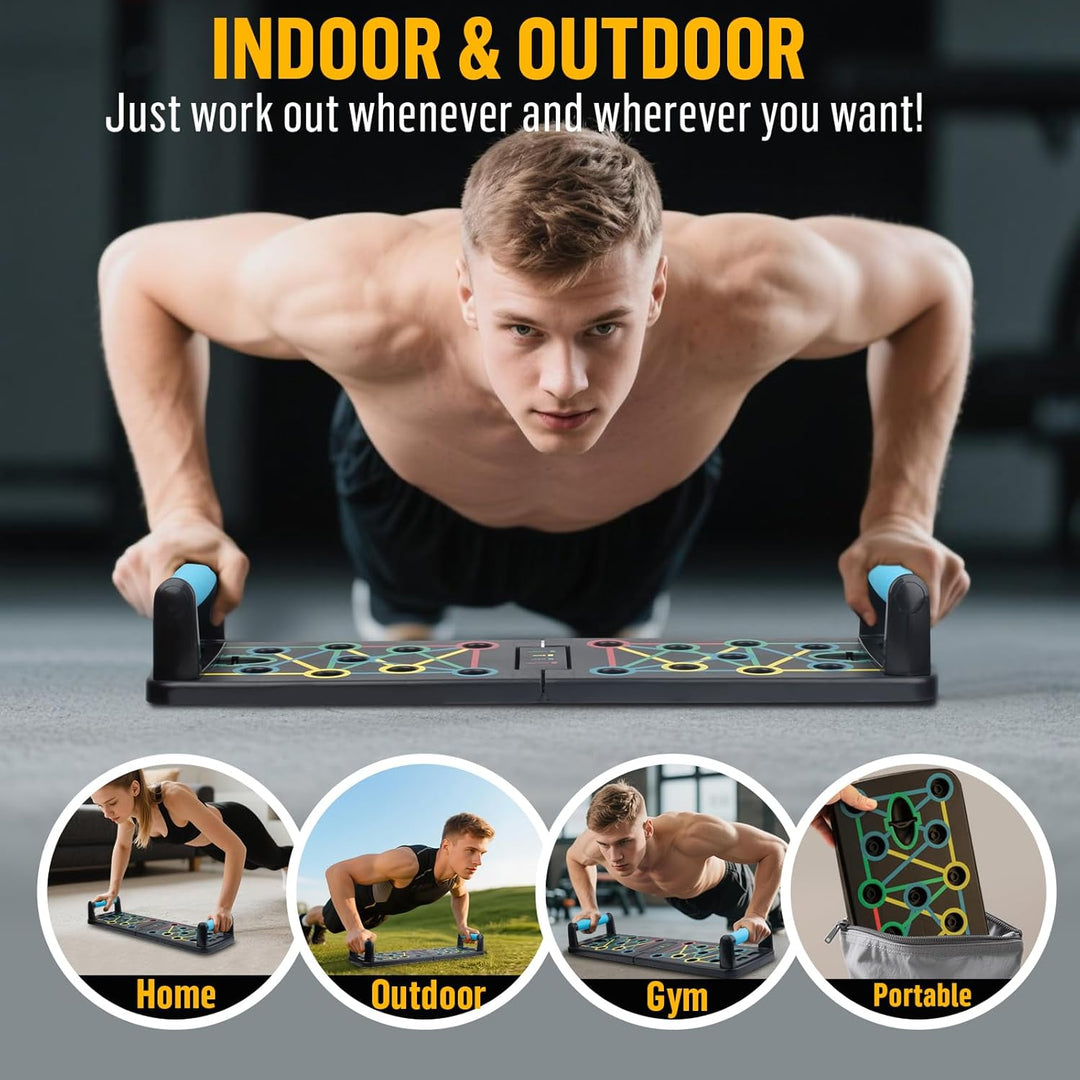 Liegestütze Brett Faltbare Tragbare 17 in 1 Pushup Ständer Heim Fitness Training mit Handgriff, Lieg