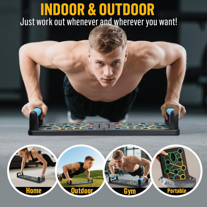 Liegestütze Brett Faltbare Tragbare 17 in 1 Pushup Ständer Heim Fitness Training mit Handgriff, Lieg