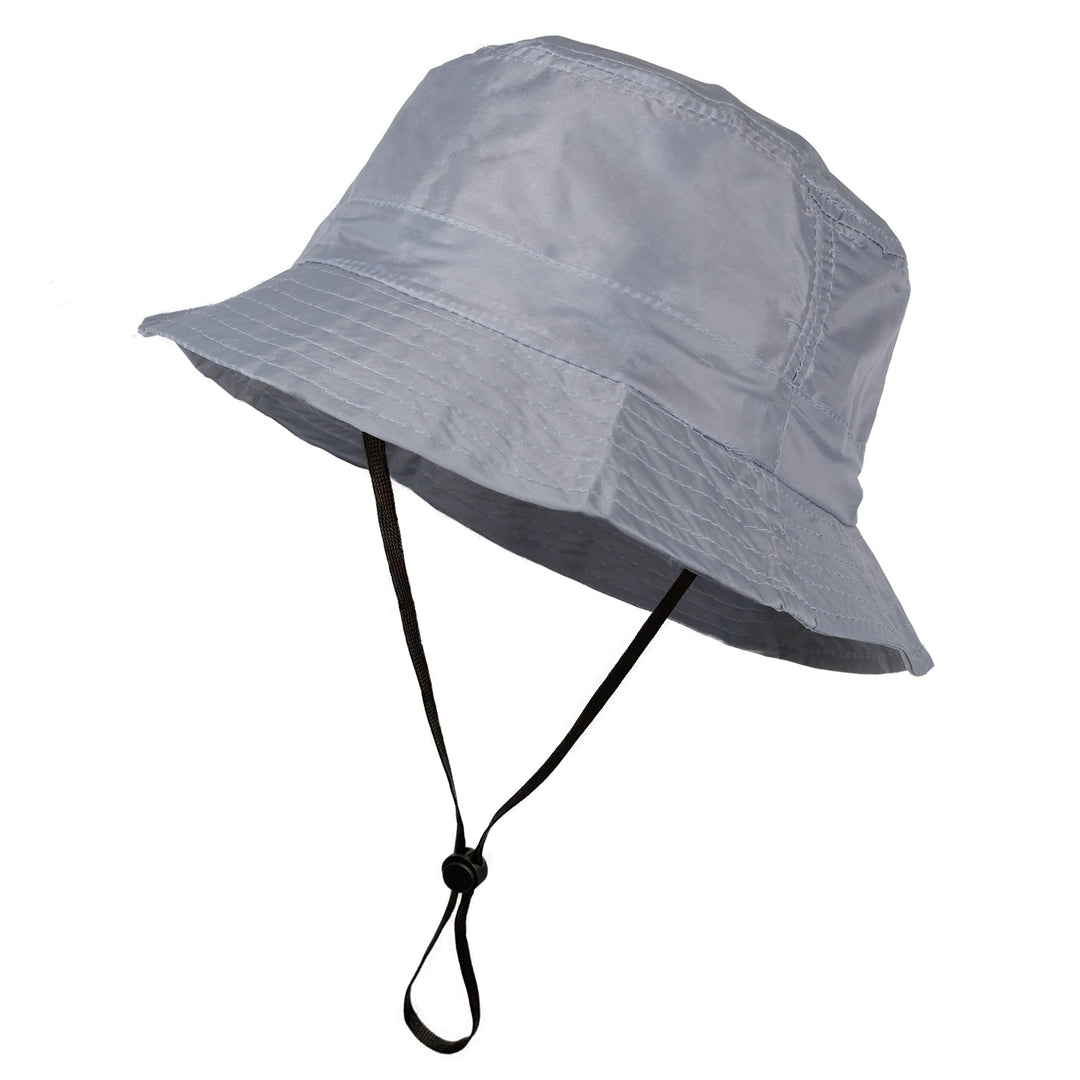 Toutacoo. Regenhut. Regenbob. Einstellbar. Nylon-Look M-L 22-grau kinnriemen, M-L 22-grau kinnriemen