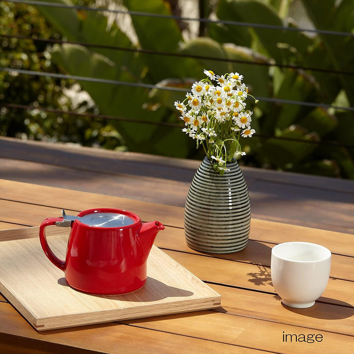 Forlife DD899RD Stump Teekanne, 530 ml, Rot Red, Red