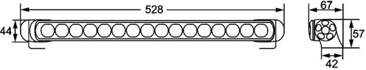 HELLA - LED-Arbeitsscheinwerfer - Light Bar LB470 Combi - 24/12V - Anbau/geschraubt - hängend/schwen