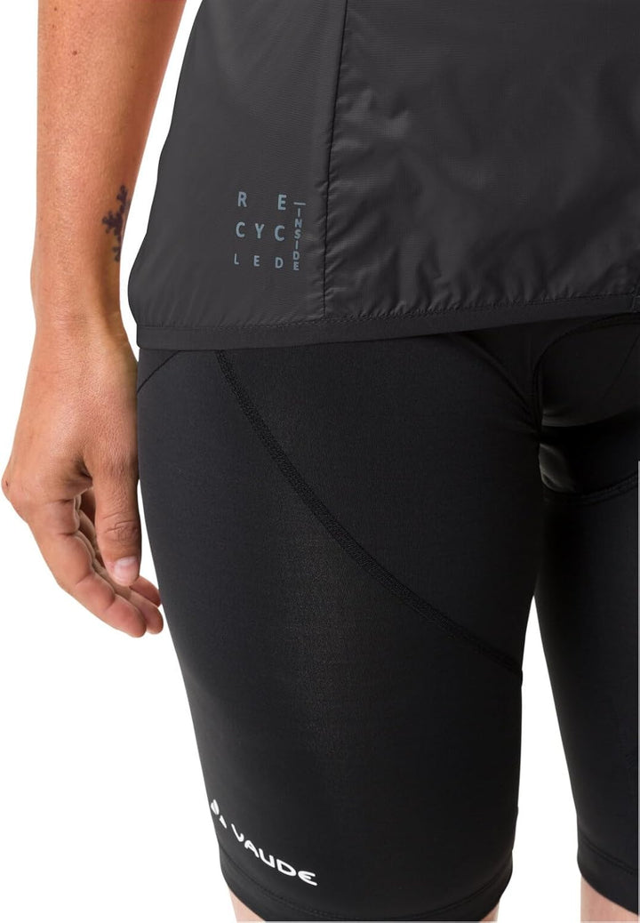 VAUDE Women's Matera Air Vest - Atmungsaktive Damen-Windweste aus recycelten Materialien für das Rad