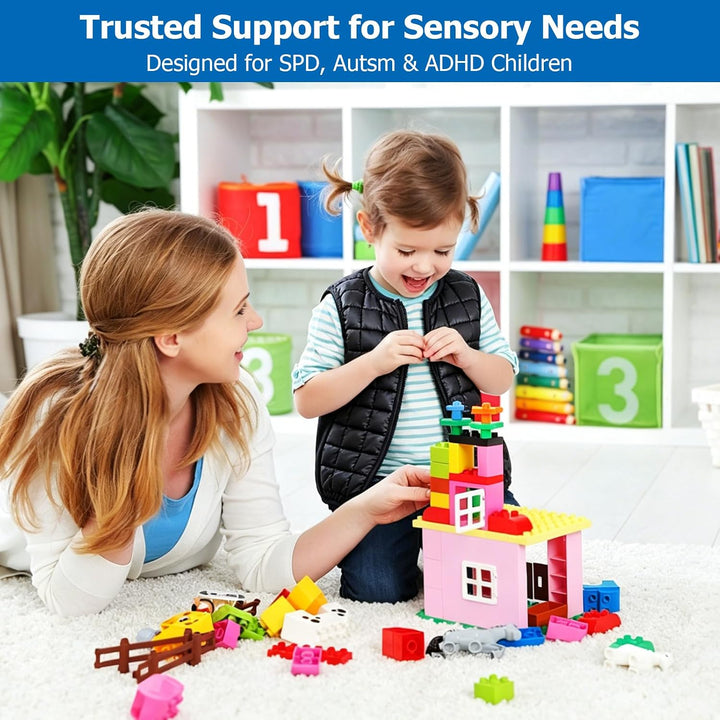 Sensorische Gewichtsweste für Kinder SPD, Atmungsaktive Kompressionsweste bei Autismus &amp; ADHS, Ideal