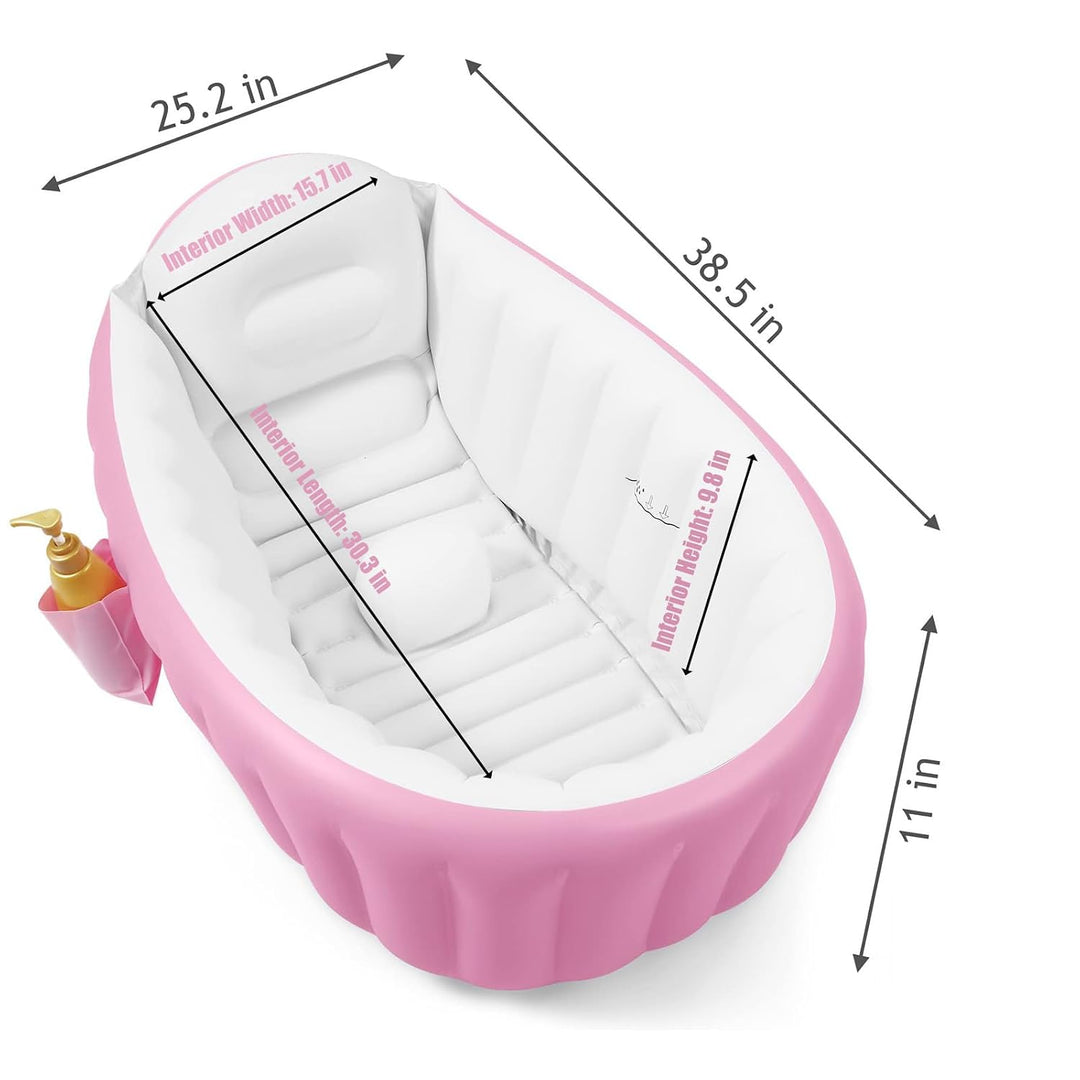 PandaEar Aufblasbare Badewanne Baby, Säuglings Kinder Badewanne mit Luftpumpe, Reise Tragbare Babyba