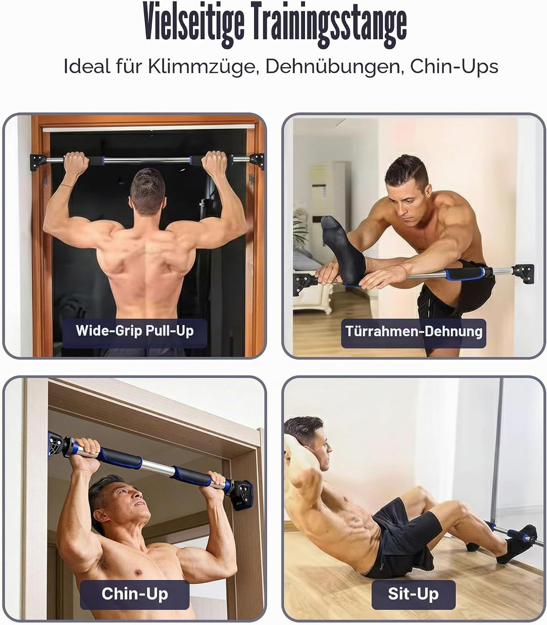 Romix Tür Klimmzugstange Türrahmen, Verstellbar Keine Schrauben Klimmzugstangen wand Trainingsgerät