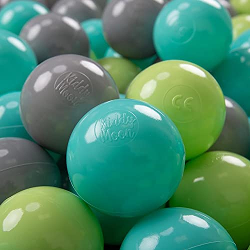 KiddyMoon 700 ∅ 7Cm Kinder Bälle Spielbälle Für Bällebad Baby Plastikbälle Made In EU, Hellgrün/Hell