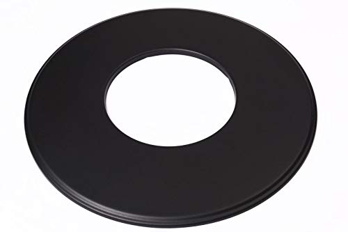 Ofenrohr Wandrosette Rosette Ø 120mm schwarz Randstärke 90 mm