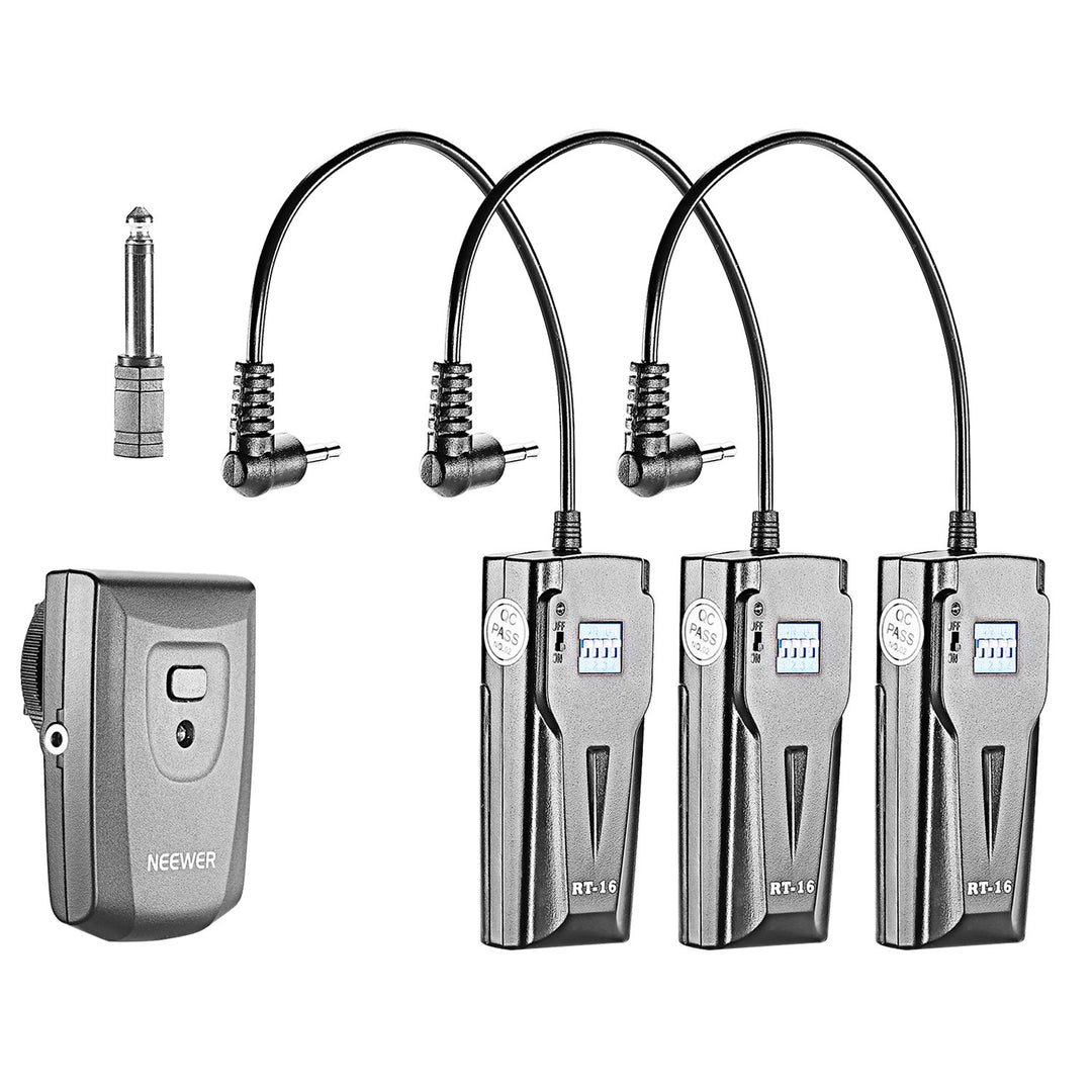 Neewer 16 Kanäle Wireless Radio Flash Speedlite Studio Triggerset, einschliesslich (1) Sender und (3