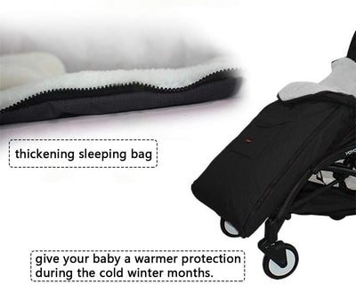 Kinderwagen Winterfusssack, Plüsch Fusssack, Schlafsack für Babydecke Kinderwagen waschbar verschlie