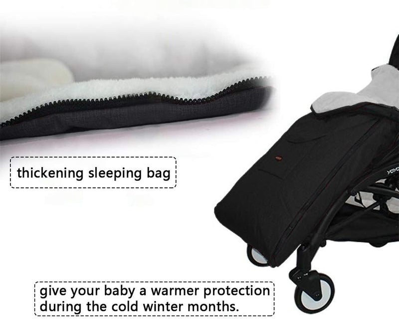 Kinderwagen Winterfusssack, Plüsch Fusssack, Schlafsack für Babydecke Kinderwagen waschbar verschlie