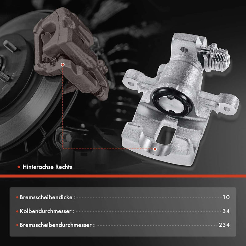 Frankberg 2x Bremssattel Bremszange Hinten Kompatibel mit Picanto BA 1.0L 1.1L 2005-2011 Picanto SA